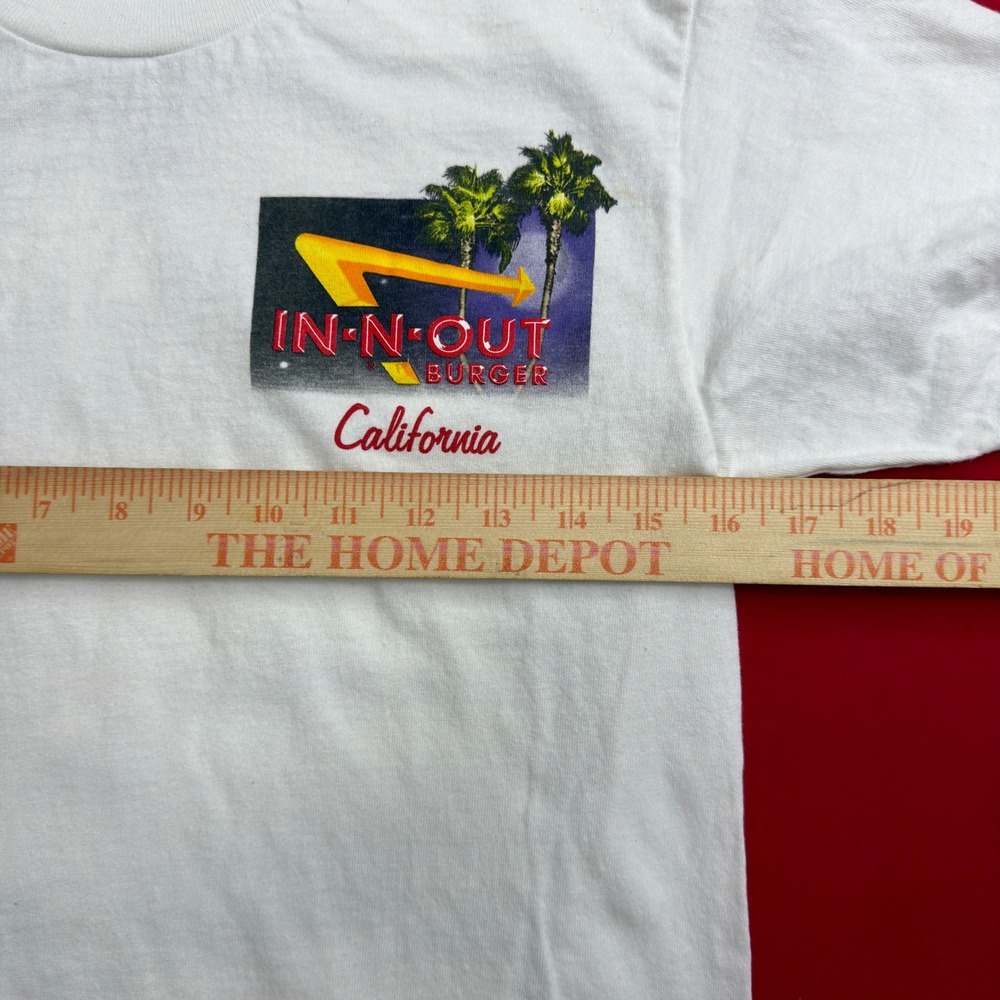 In-N-Out Burger California Classic Car Graphic T-Shirt Mens Small White Cotton - Picture 5 of 8